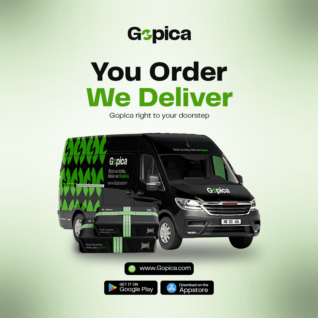 Gopica delivery van banner